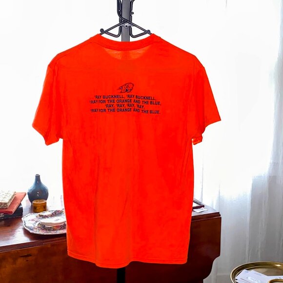 Vintage 'Ray Bucknell Orange T Shirt Gildan Medium Unisex - Picture 3 of 6